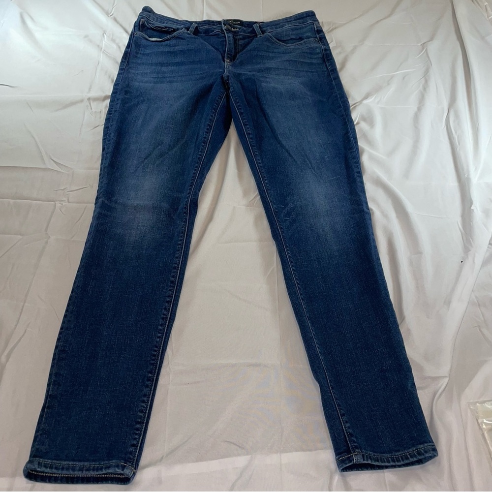 Lucky Brand Ava Skinny Jeans Womens 14/32 Dark Wash Mid Rise Denim Blue